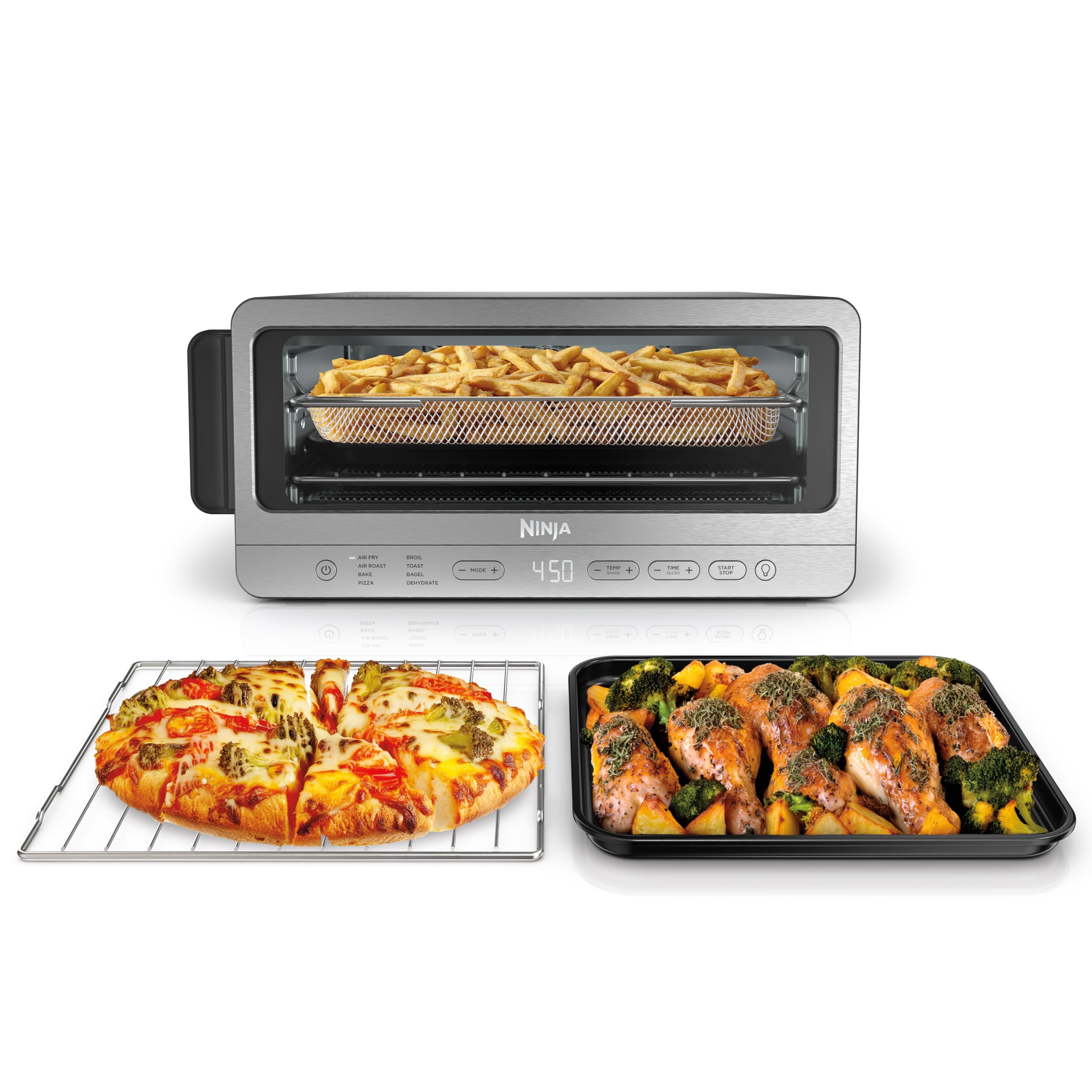 Flip-Up Toaster Oven and Air Fryer, 8-in-1, Stainless Steel — photo 1 of 8